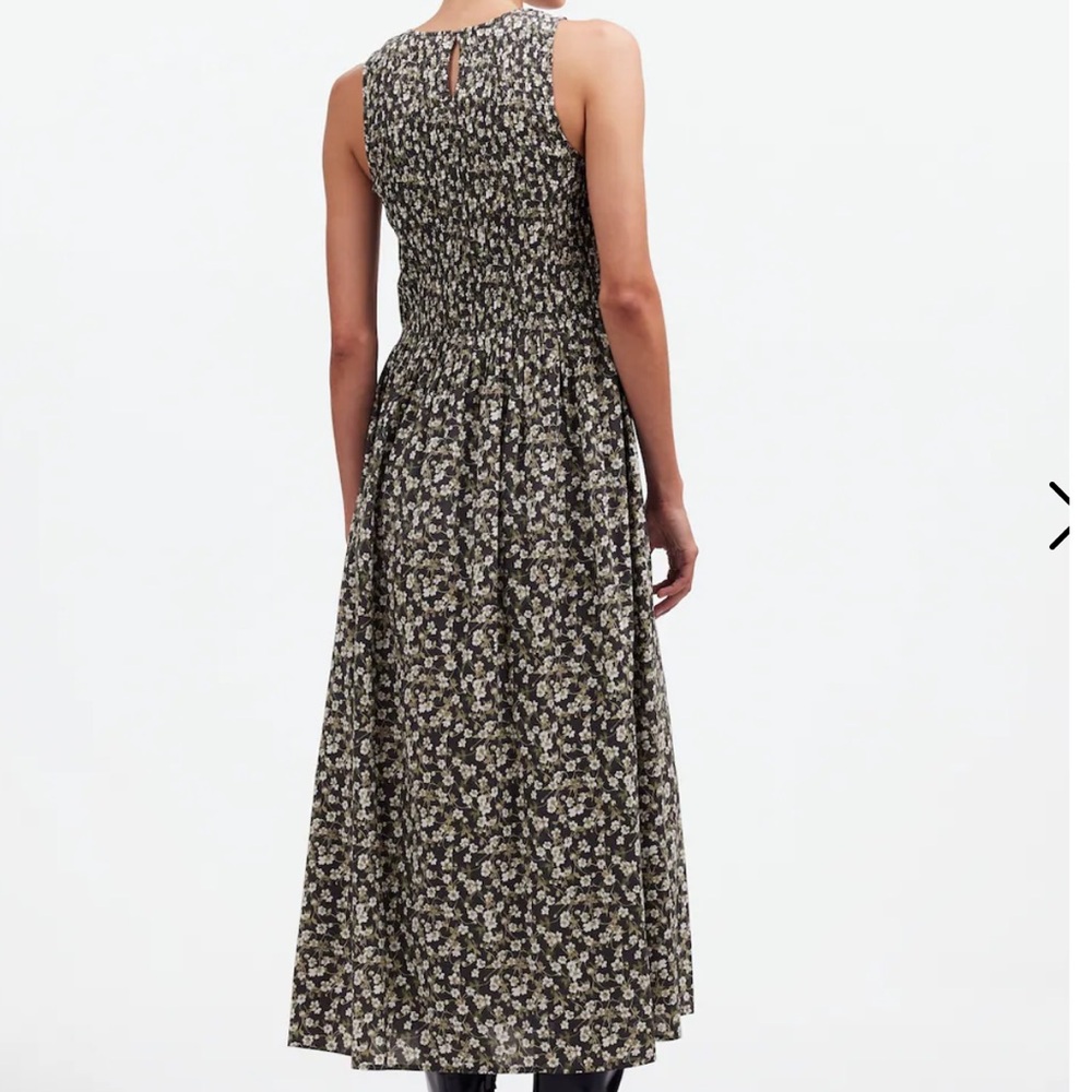NWT Madewell The Melody Smocked Midi Dress L - Picture 3 of 12